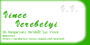 vince verebelyi business card